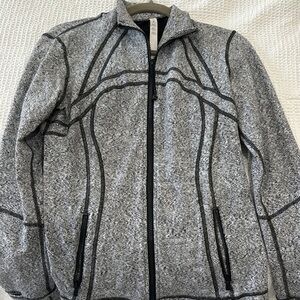 Gray and Black Lululemon Zip-Up Jacket